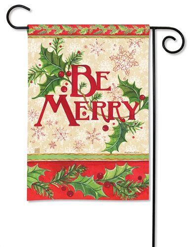 Merry Hollydays Garden Flag Christmas Yard Garden Flags