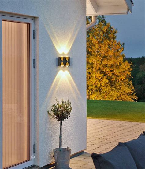 4 Led Outdoor Wall Lamp Up And Down Wall Light Waterproof Warm White