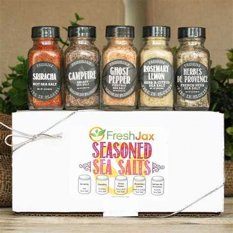 Seasoned Sea Salts Organic 5 Pack Sampler Spice T Set Spice T Organic Seasoning