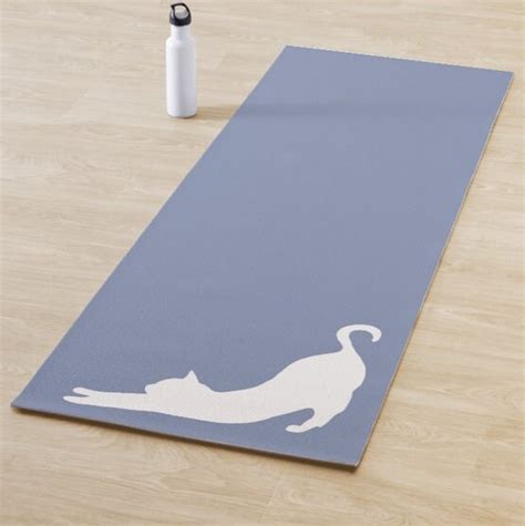 Blue Yoga Mat Cat Yoga Mat Personalized Yoga Mat Custom Etsy