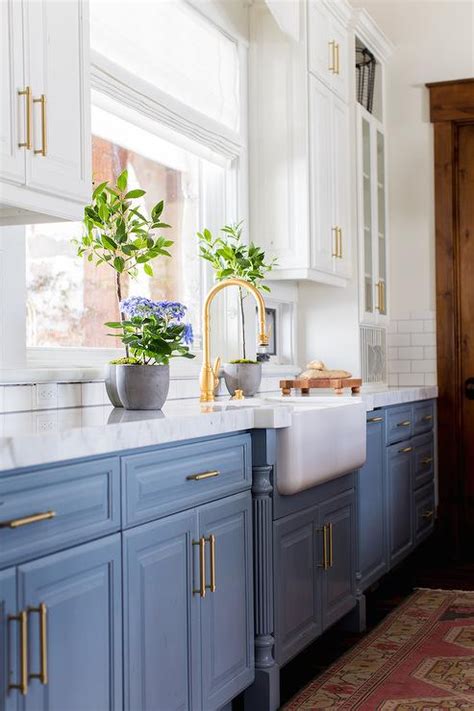 The best benjamin moore white paint colors. Blue Bottom Cabinets and White Top Cabinets - Transitional ...