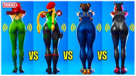 POISON IVY Vs CAMMY Vs CHUNLI Vs LYNX SHOWCASED WITH HOT DANCE EMOTES IN DA PARTY PARTY HIPS