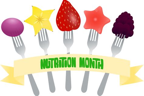 View Nutrition_Month_Fork_Banner.png Clipart - Free Nutrition and Healthy Food Clipart