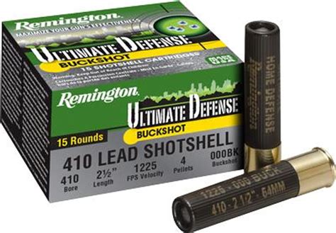 Remington Ultimate Defense Ammunition 410 Gauge 2 12 000 Buck