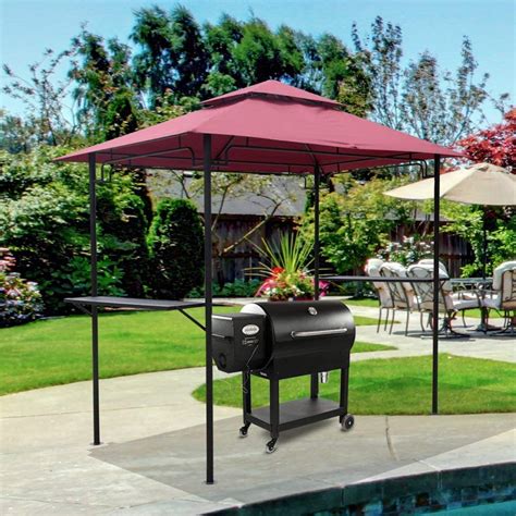 Cobana Grill Gazebo 8by 5outdoor Patio Backyard Bbq Grill Shelter Double Tiered Soft Canopy