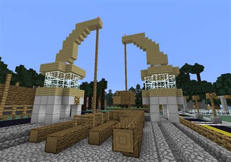 Easy minecraft building system with 5x5 house. Sawmill Mattupolis Minecraft Project