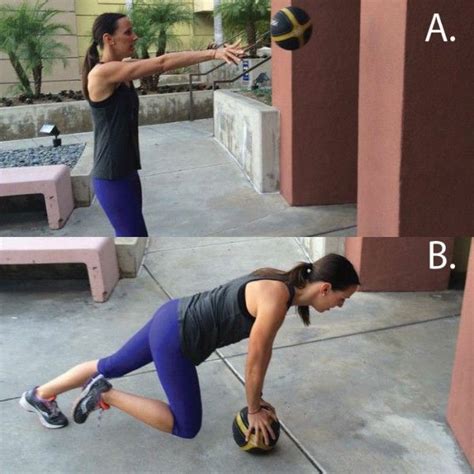 Balancing Burpee Medicine Ball Workout Strength Training 8 Medicine