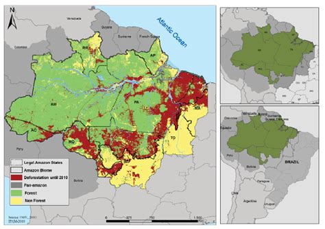 Amazon Rainforest Before And After Deforestation Map