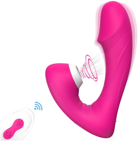 Remote Oral Clit Sucking Vibrator G Spot Dildo Vibe Sucker Sex Toy For