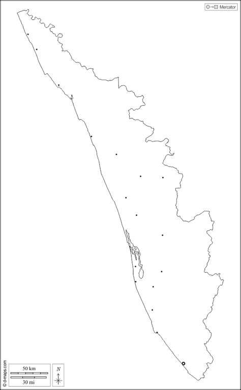 Maybe you would like to learn more about one of these? Kerala: free map, free blank map, free outline map, free base map : outline, main cities (white)