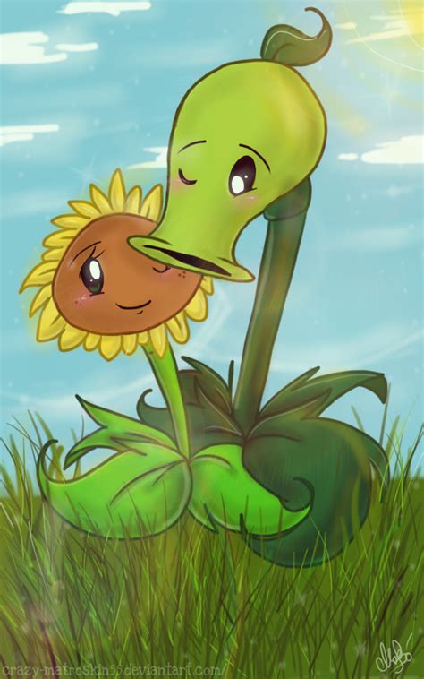 Pvzpeashooter X Sunflower3 By Crazy Matroskin55 On Deviantart