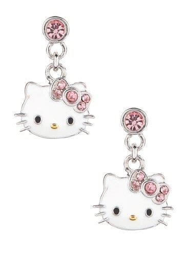 Hello Kitty Enamel Dangle Earrings By Hello Kitty On Hautelook Hello Kitty Earrings Hello
