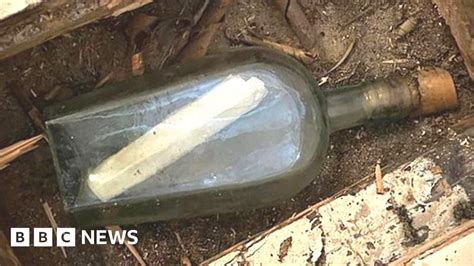 135 Year Old Message In A Bottle Found Under Floorboards Bbc News