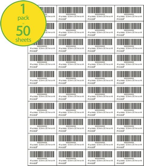 Pixel® A4 White Self Adhesive Blank Address Labels Amazon Fba Barcode Stickers 40 Up Comptaible
