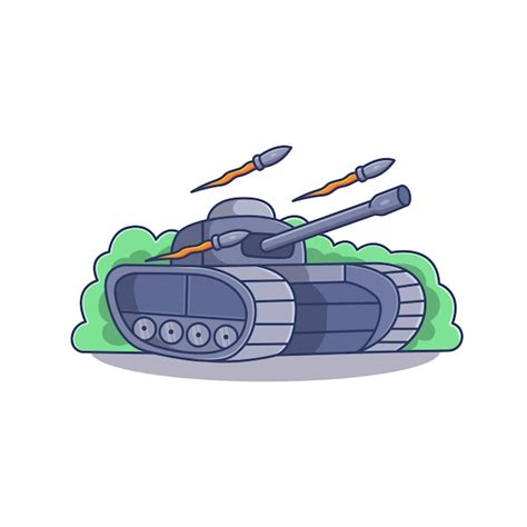 Premium Vector Military Tank Cartoon Illustration