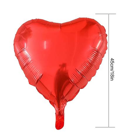 Heart Balloons 25 Pcs 18 Inch Foil Heart Balloons Helium Balloons Heart