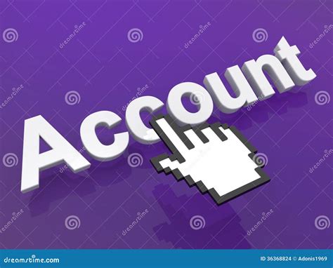 Cursor Hand On Word Account Stock Images Image 36368824