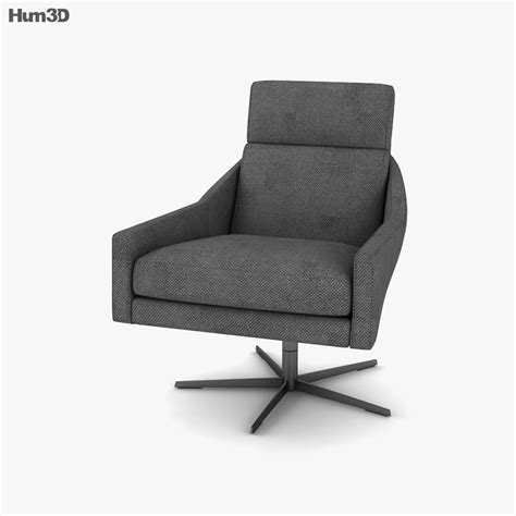 West Elm Austin Swivel Armchair 3d Model Download In Max Obj Fbx C4d