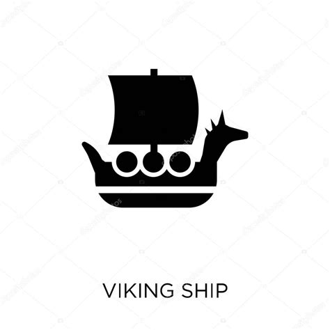 Icono De Nave Vikinga Diseño De Símbolo De Barco Vikingo De La