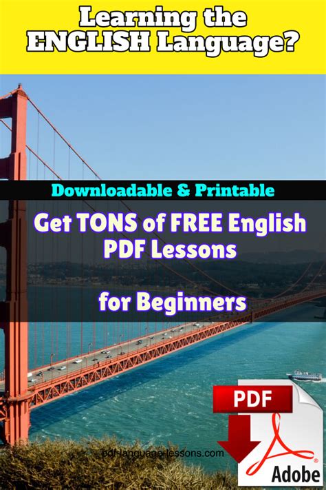 English PDF Lessons for Beginners. Free Downloads.