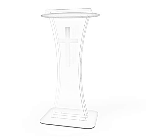 Plexiglass Clear Acrylic Lucite Church Conference Ghost Podium Pulpit