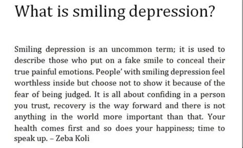 What Is Smiling Depression Smiling Depression Is An Uncommon Term It