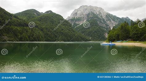 Lago Del Predil Predil Lake Italy Stock Photo Image Of Central