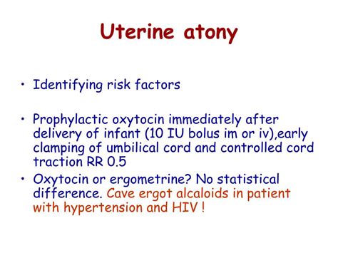 Ppt Etiology And Management Of Uterine Atony Powerpoint Presentation Id 3798687