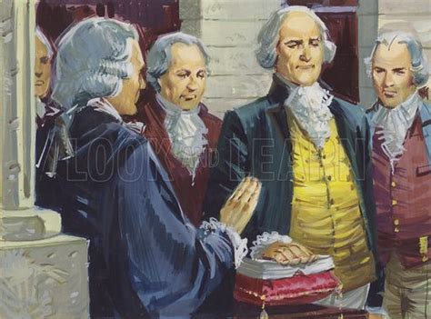 George Washington Being Sworn In As The First President Of Stock