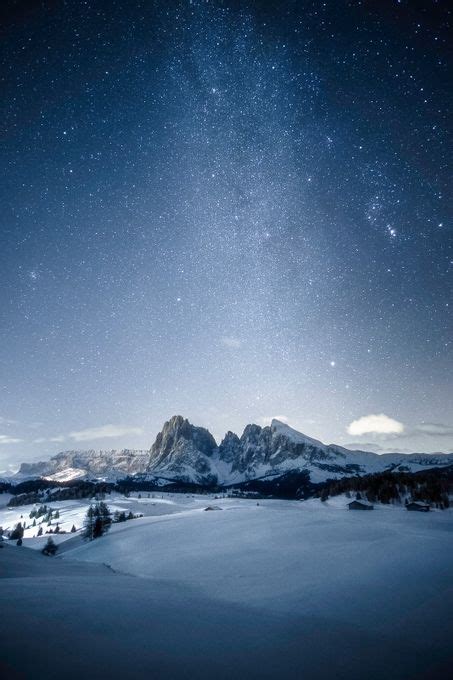 Winter Milky Way Over Alpe Di Siusi By Plur44