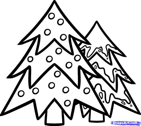 Now draw a star on the top. How to Draw Christmas Trees, Christmas Trees, Step by Step ...