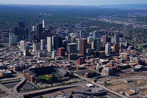 Aerial View, Downtown Denver & Coors Field | TIA INTERNATIONAL PHOTOGRAPHY