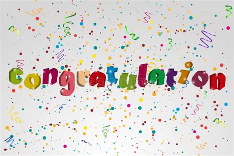 Congratulation Banner With Confetti An Ribbons Vector Illustration