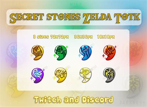 Badges SECRET STONES / Totk / Zelda / Tears of the Kingdom / Twitch
