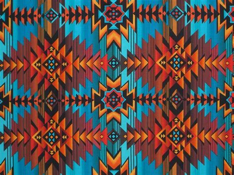 Aztec Pattern2 Southwest Blankets Mexican Fabric Southwestern Colors