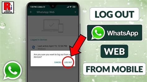 Cómo Cerrar Sesión Whatsapp Web Pc Celular Móvil Todos Desde Cero ️