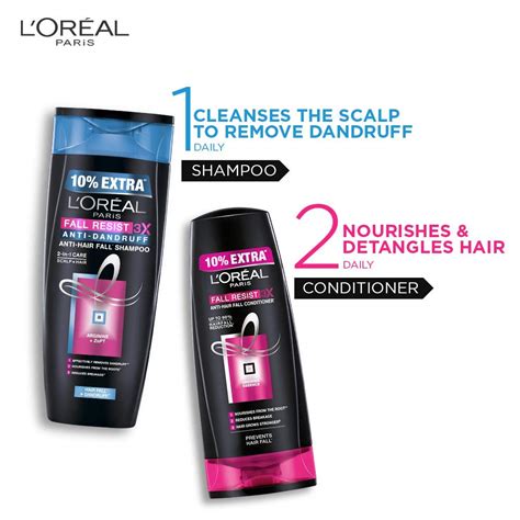 Loreal Paris Fall Resist 3x Anti Dandruff Anti Hair Fall Shampoo 330ml