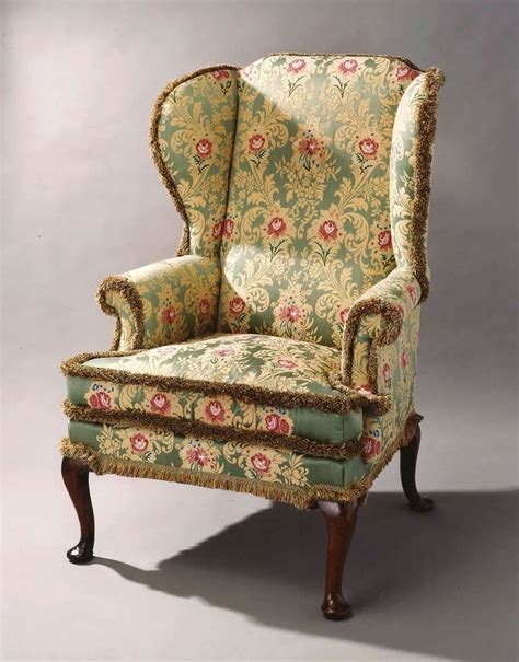 18th Century Mahogany And Beech Fine George Ii Period Wing Chair