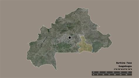 Location Of Centre Est Region Of Burkina Faso Satellite Stock