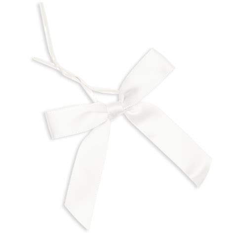 Pack Twist Tie Bows For Crafts Pre Tied Satin Ribbon For Gift Wrap