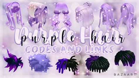 Purple Hair Codes And Links Roblox Bloxburg Youtube