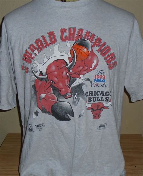 Vintage 1993 Chicago Bulls Basketball Championship T Shirt Xl By
