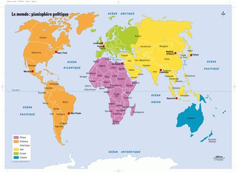 Carte Du Monde Avec Vrai Echelle - Répères Spatiaux Archives - La P@sserelle -Histoire Géographie- avec