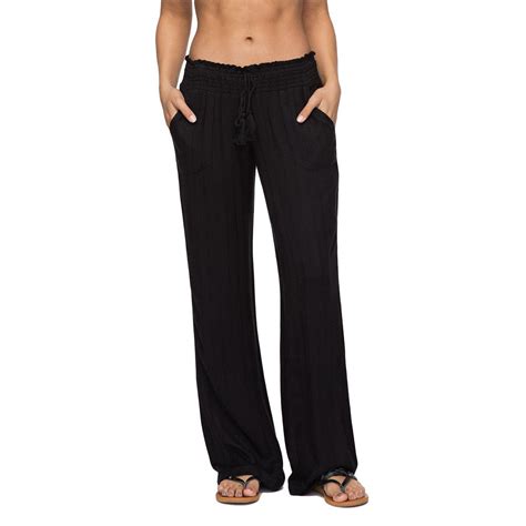 Roxy Oceanside Flared Linen Pant Anthracite Moment Surf Company