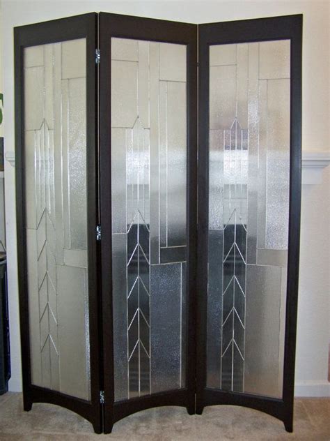 Stained Glass Room Divider 3 Panel Screen Metropolis Java Etsy Glass Room Divider Glass