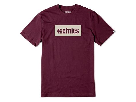 Etnies Corp Box T Shirt Burgundy Kunstform Bmx Shop And Mailorder