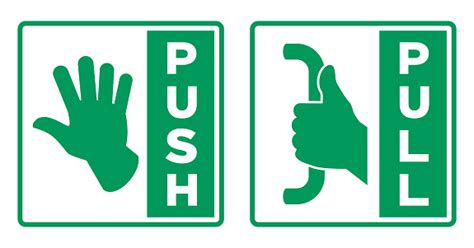 Push And Pull Doors Signs Stock Illustration Download Image Now