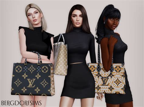 Louis Vuitton Onthego Bag Bergdorfverse On Patreon Sims 4 Clothing