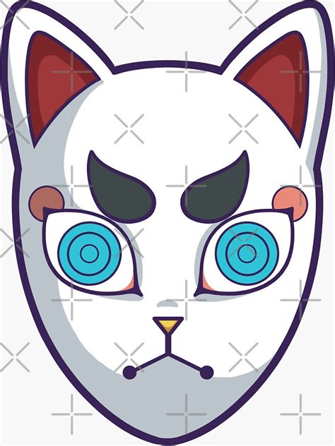 Tomioka Giyu Kitsune Mask Dämonentöter Kimetsu No Yaiba Sticker Von