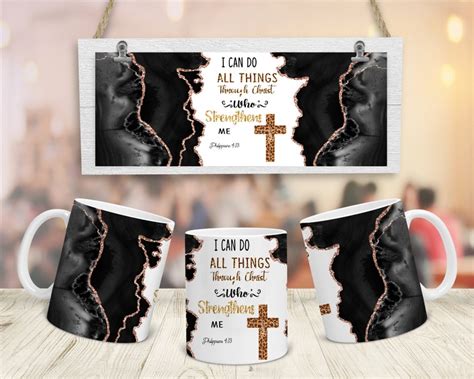 Christian Coffee Mug Sublimation Design For Mug 11 15oz Bible Etsy